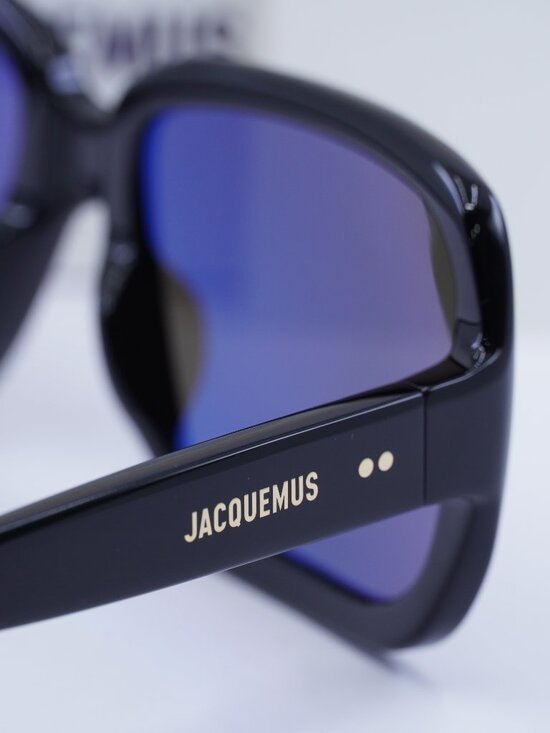 Jacquemus CABANA JAC/86 C1 Square Sunglasses - Shiny Black\\Grey main image 9